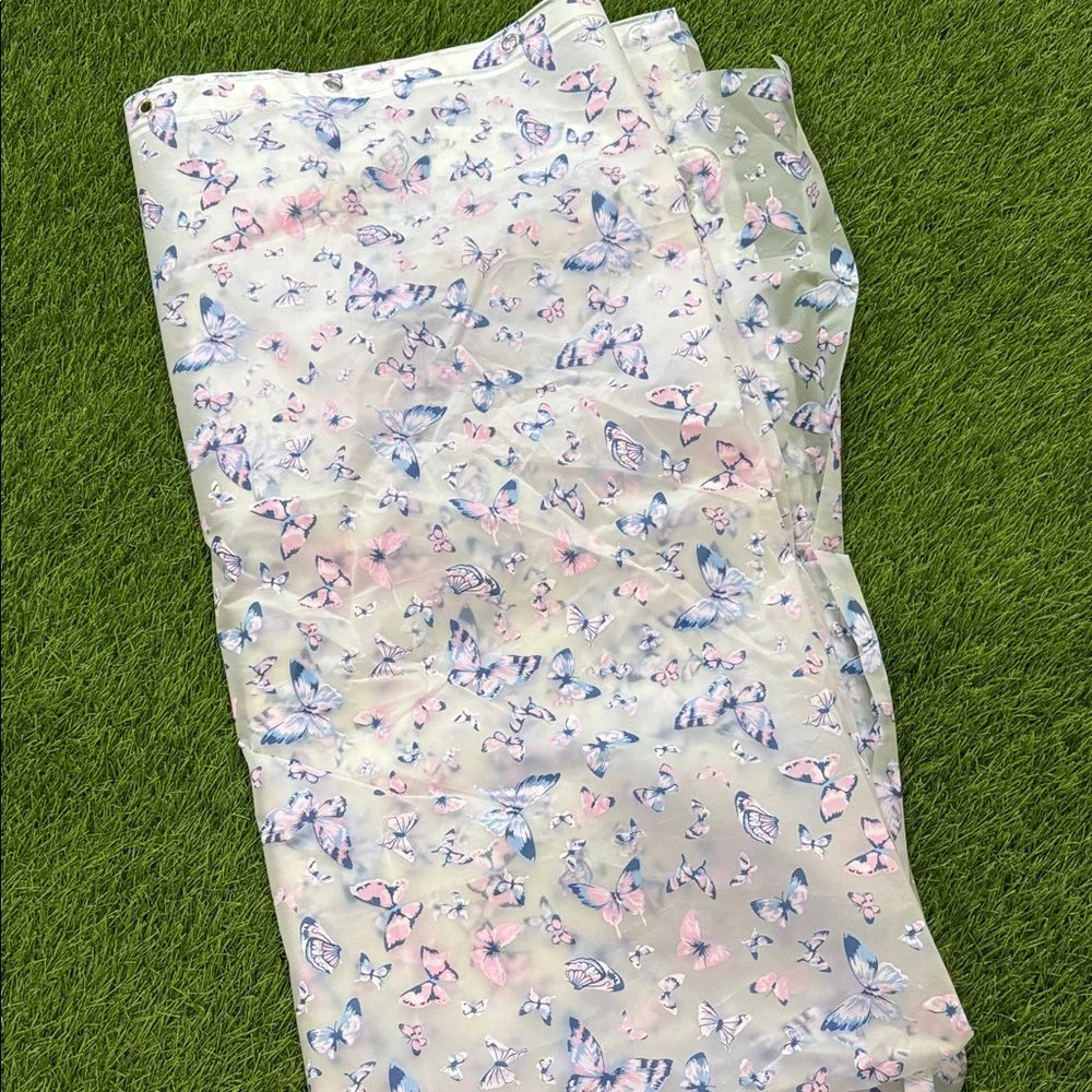 Plastics Shower Curtain - Decorative Butterly Outer Curtain